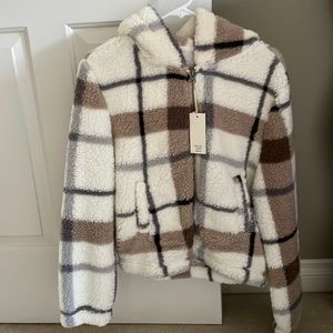 Reflex Plaid over you Sherpa Jacket size Medium NWT